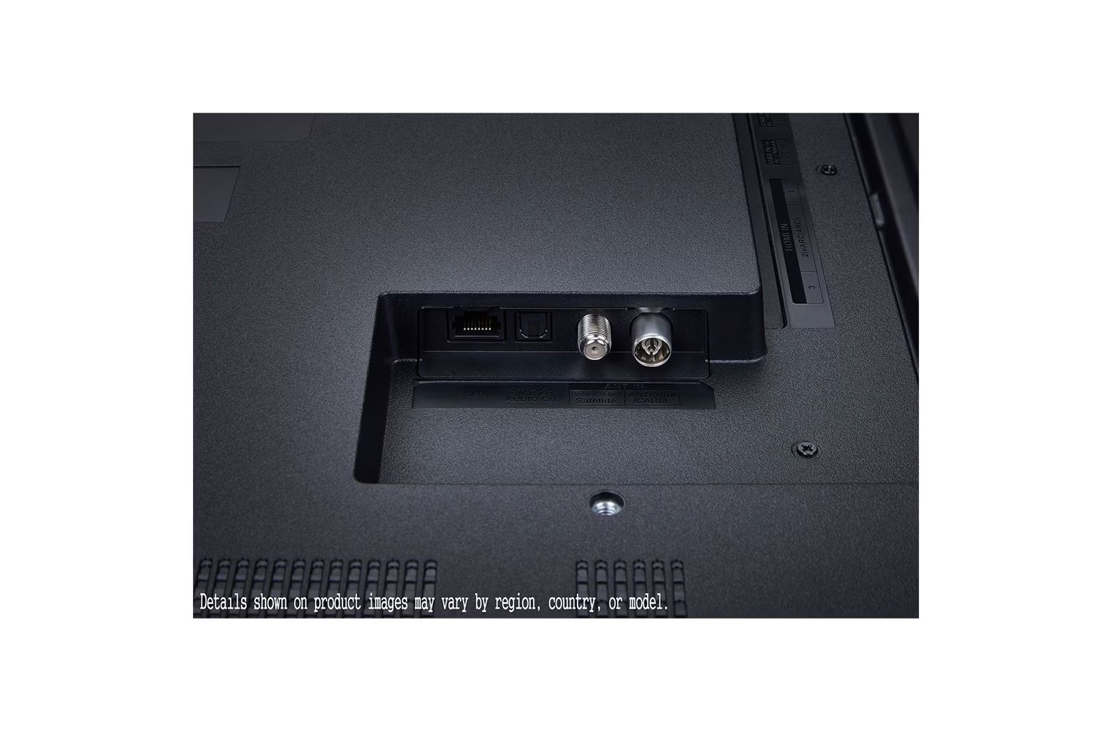 The TV is limited to HDMI 2.0 bandwidth on all three ports. There's no ATSC 3.0 tuner, so 4K over-the-air streaming is impossible. The unit also features two USB 2.0 ports, a digital optical audio output, a 100 Mbps Ethernet port, antenna inputs, and a CI+ slot for premium channels. Wireless connectivity includes Wi-Fi and Bluetooth 5.1.